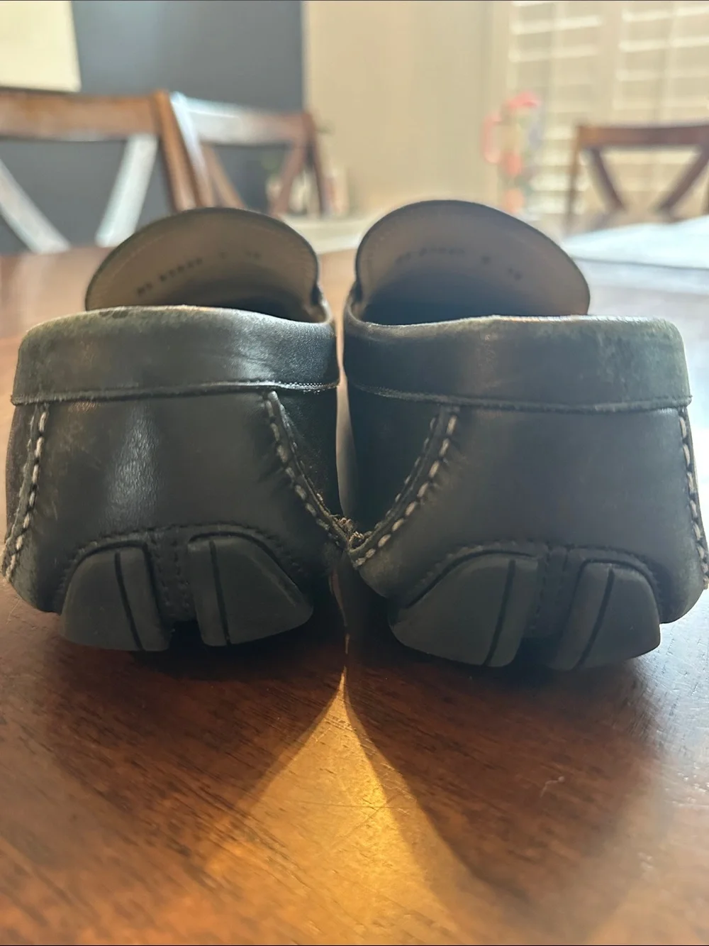 Salvatore Ferragamo Black Leather slip on Loafers